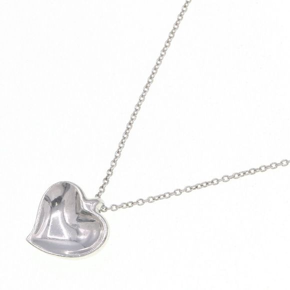 Tiffany Elsa Peretti Full Heart Silver Necklace - Picture 1 of 5